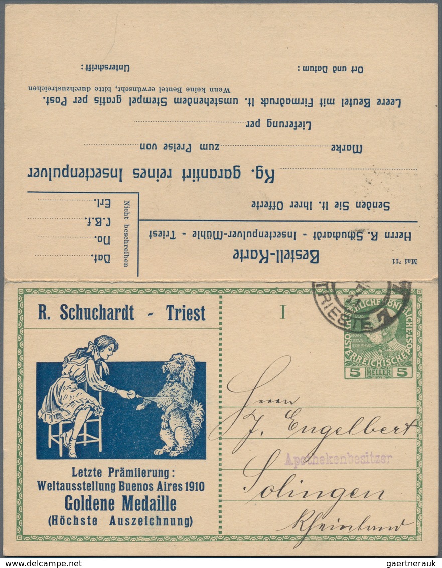 Österreich - Privatganzsachen: 1911, Sehr Dekorative Werbe- Und Bestellkarte Der Firma "R. Schuhardt - Other & Unclassified