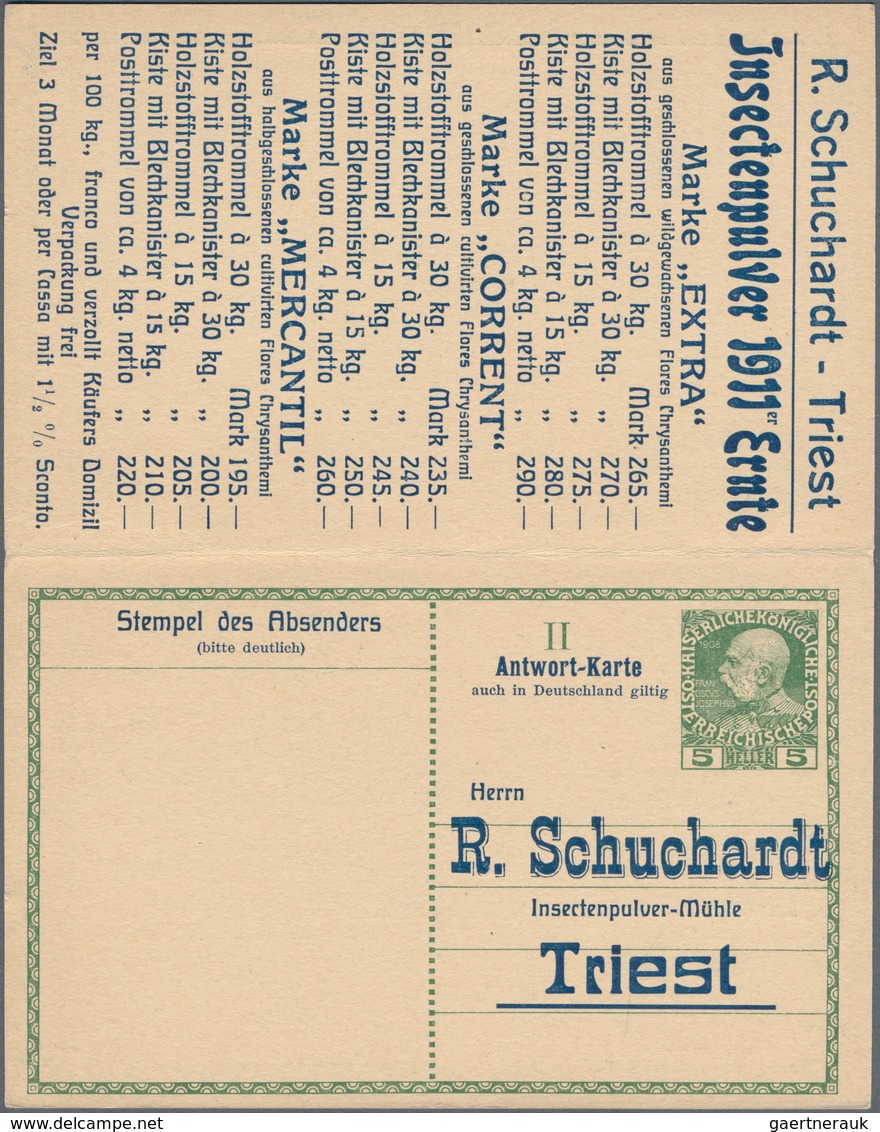 Österreich - Privatganzsachen: 1911, Sehr Dekorative Werbe- Und Bestellkarte Der Firma "R. Schuhardt - Andere & Zonder Classificatie