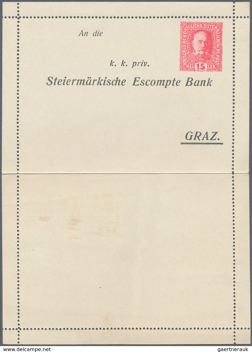 Österreich - Privatganzsachen: 1916, 15 H Rosarot Franz-Josef, Ungebrauchter Privatganzsachen-Karten - Other & Unclassified