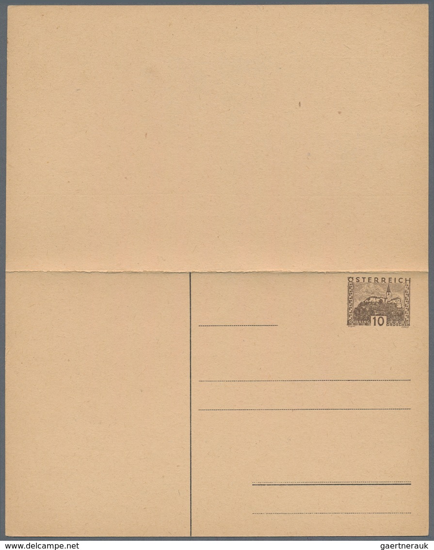 Österreich - Privatganzsachen: 1932 (ca.), drei verschied. Postkarten mit Wertstempel 'Kleine Landsc