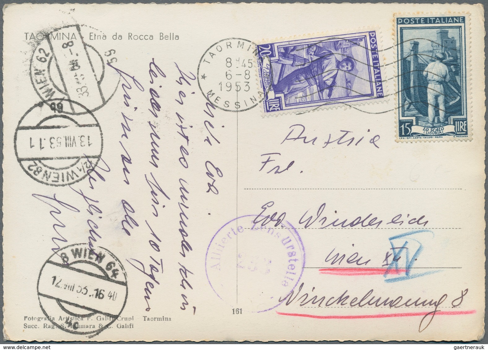 Österreich - Besonderheiten: 1936,1953, ROHRPOST WIEN: Brief Aus London 1936 Sowie Eine Postkarte Au - Andere & Zonder Classificatie