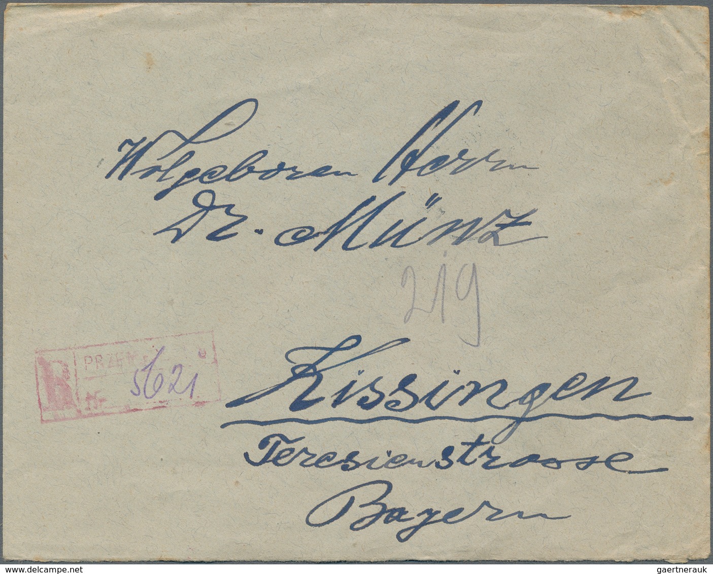 Polen: 1923, 1000m. Brownish Orange, Vertical Pair On Reverse Of Registered Cover From "PRZEMYSL 29. - Ongebruikt