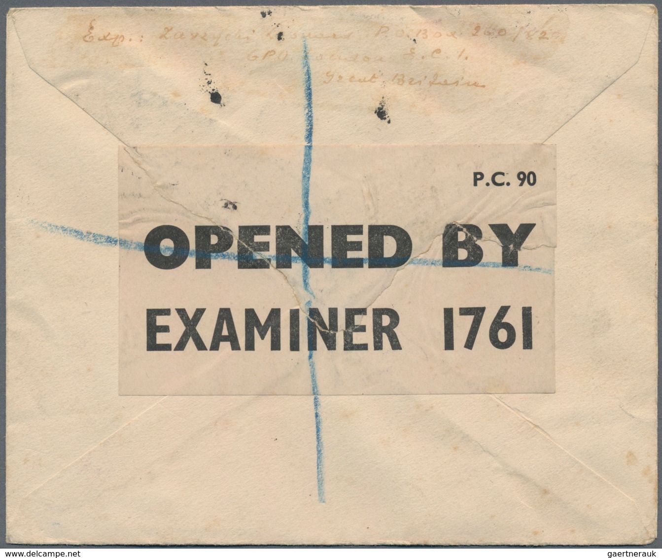 Polen: 1941, 1zl. Steel Blue, Single Franking On Registered Cover 15.XIII.41 (first Day) To Buenos A - Ongebruikt