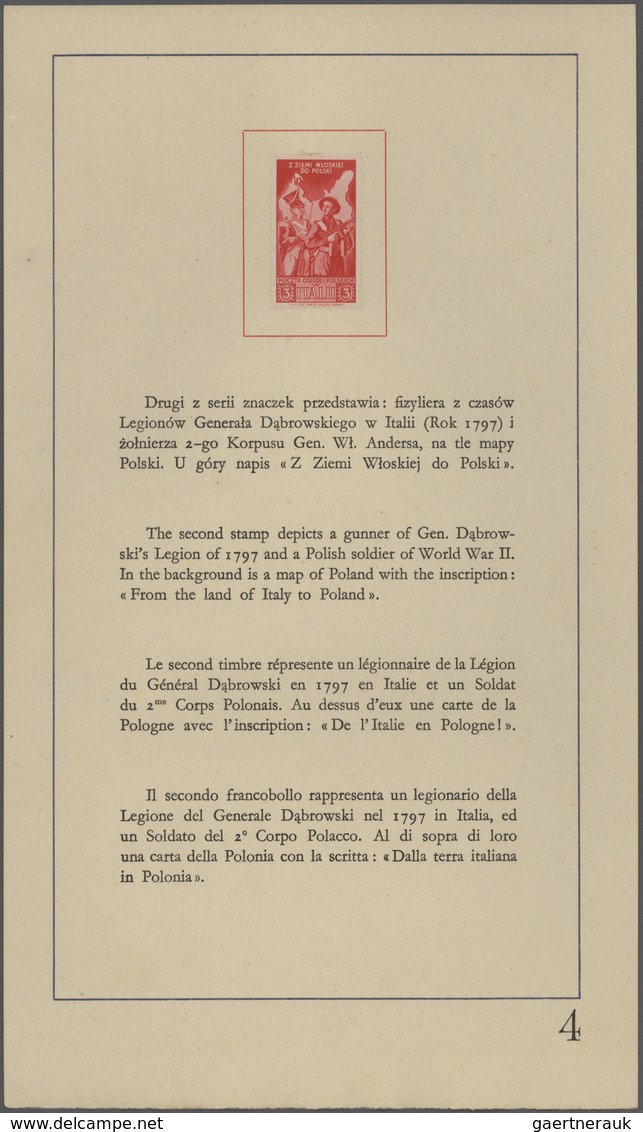 Polen: 1946 POLISH CORPS: Special limitted booklet folder (No. 1994 of 2000) with 10 pages bearing s