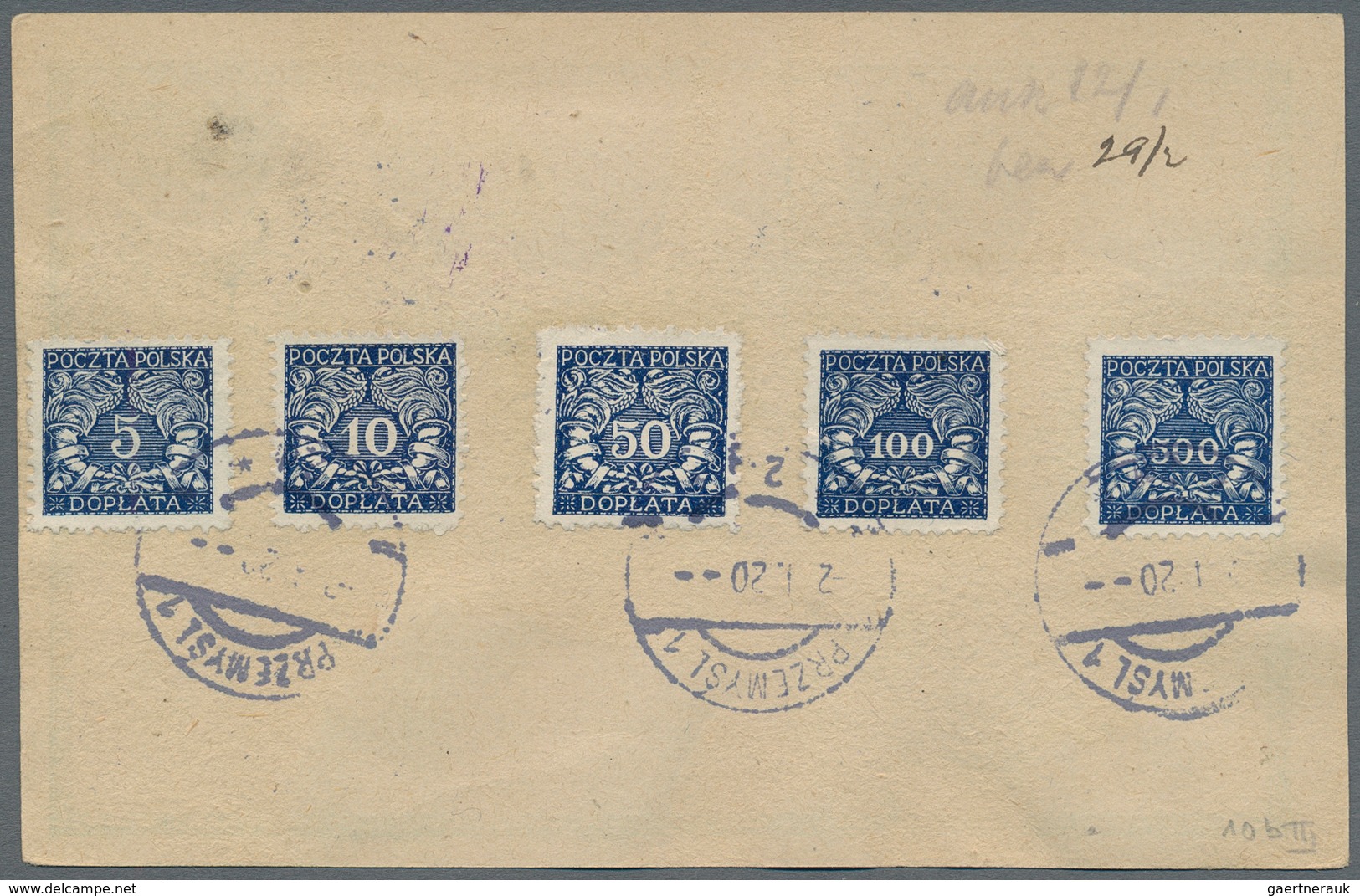 Polen - Ganzsachen: 1920 Uprated Postal Stationery Card Sent By Registered Mail From Przemysl To Lan - Stamped Stationery