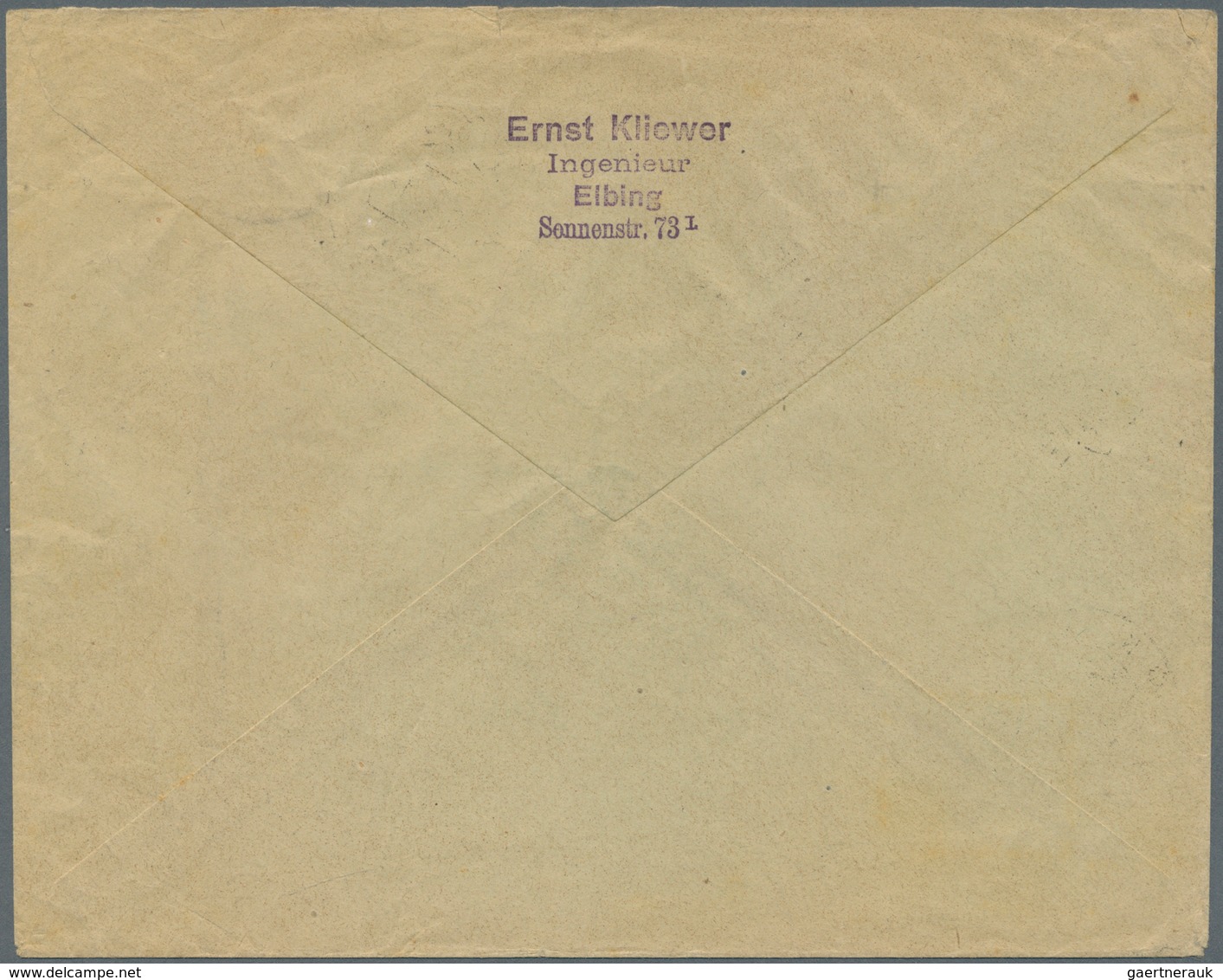 Polen - Besonderheiten: 1918, Unfranked Cover Endorsed “Feldpost”, Despatched By ELBING Post Office - Other & Unclassified