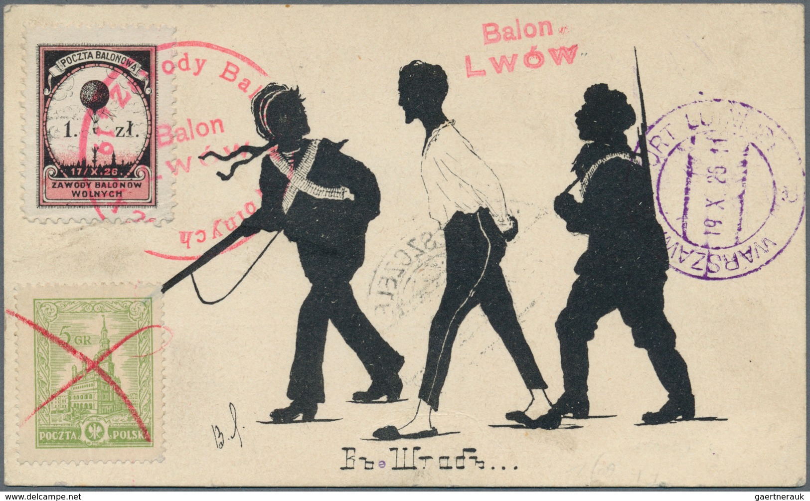 Polen - Besonderheiten: 1926, 19.X., Poland, Four Balloon Covers/cards "Poznań", "Lwów", "Kraków" An - Otros & Sin Clasificación