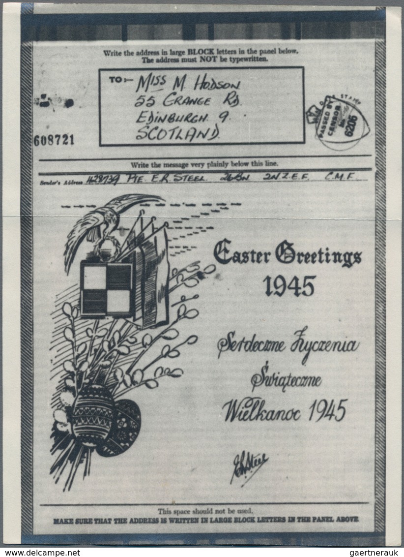 Polen - Besonderheiten: 1945 Two Censored Airgraphs With Easter Greetings In English And In Polish L - Sonstige & Ohne Zuordnung