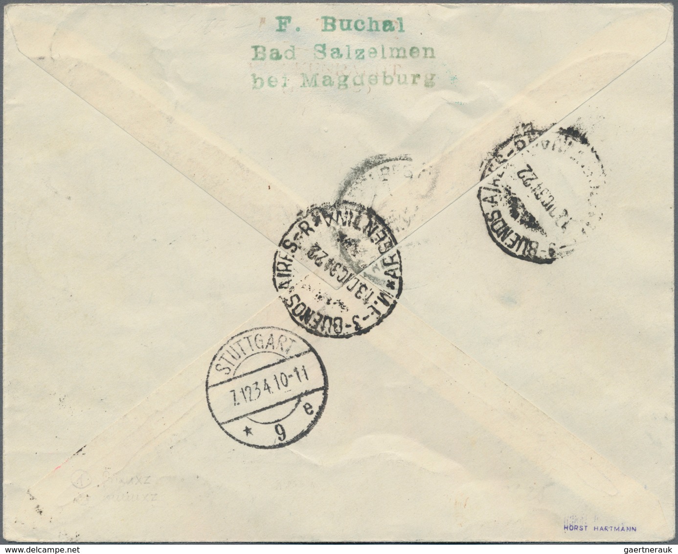 Rumänien: 1934. Rumänien/Weihnachtsfahrt: Interessanter R-Brief Mit Anschlußflug Stuttgart "c" Und 5 - Andere & Zonder Classificatie