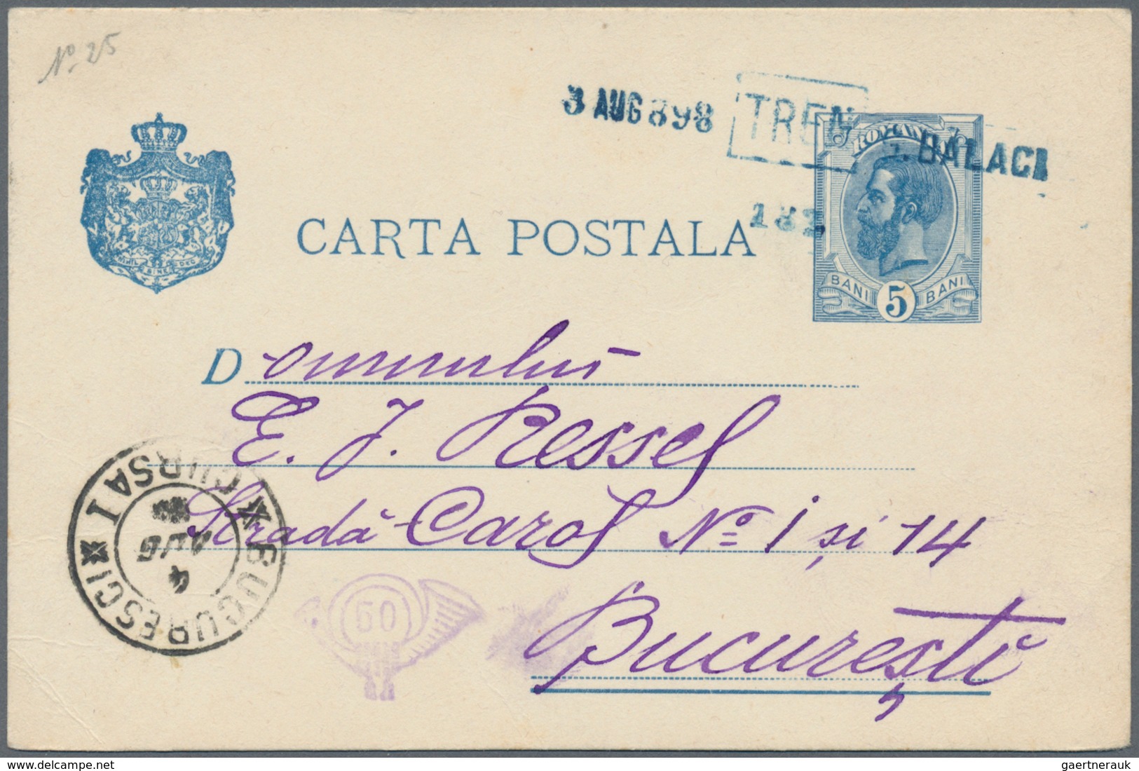 Rumänien - Ganzsachen: 1878/1923, Group Of 4 Different Postal Stationery Cards With Better Usages, C - Enteros Postales