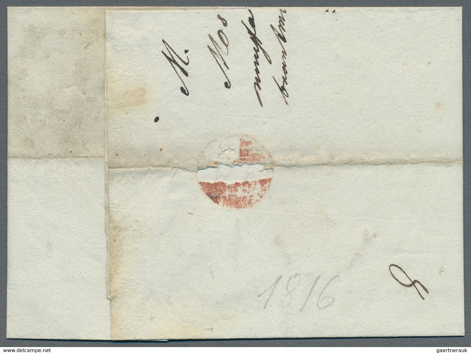 Russland - Vorphilatelie: 1813/16 Two Covers Sent From Moscow With Two Different Red Single Line Can - ...-1857 Prefilatelia