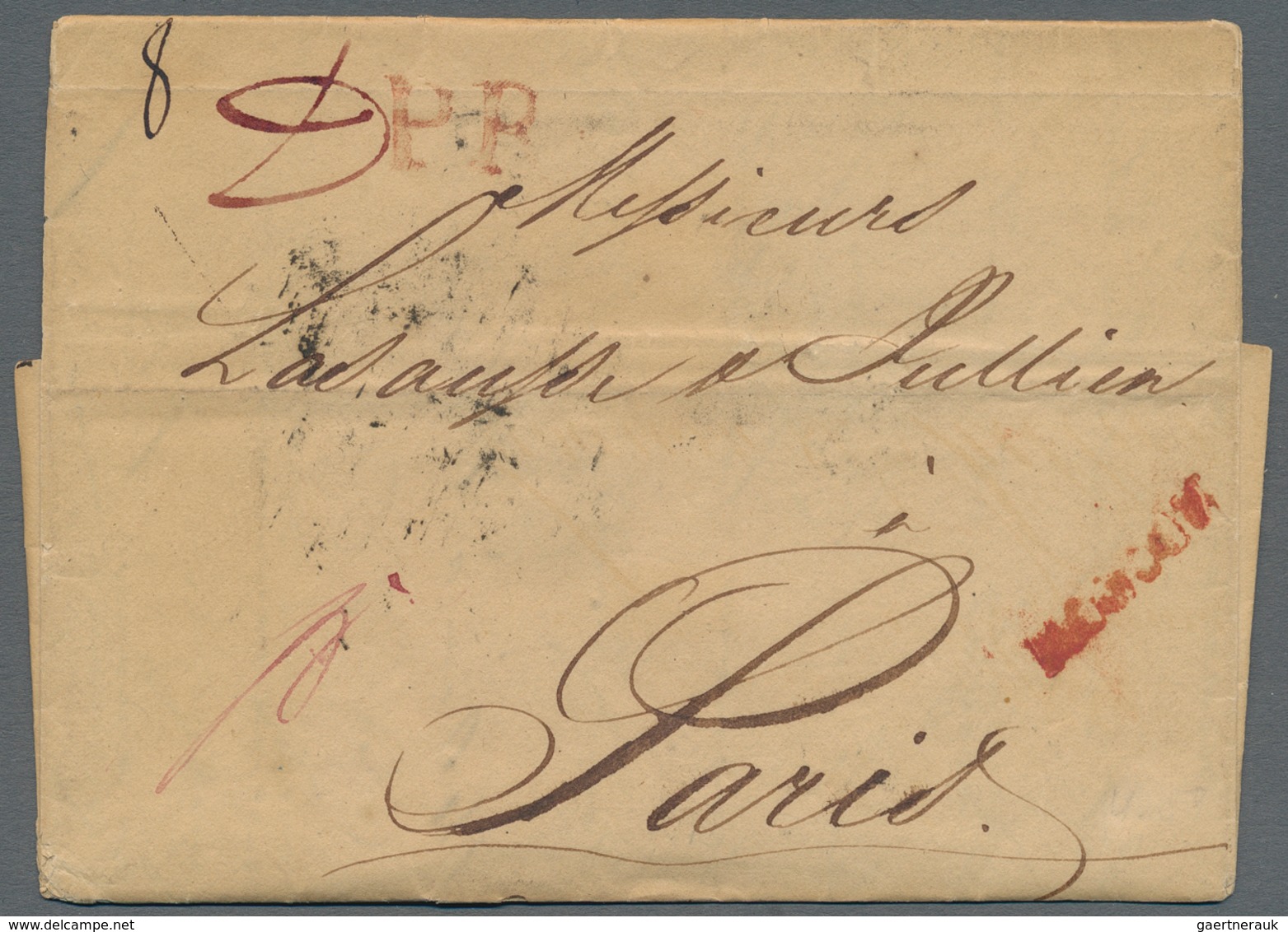 Russland - Vorphilatelie: 1826 Cover From Moscow With Red Single Line Cancel And Double Cercle Date - ...-1857 Prephilately