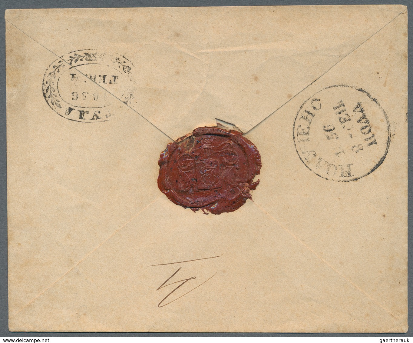 Russland - Vorphilatelie: 1845/56 four covers all sent from/to St. Petersburg with different cancels