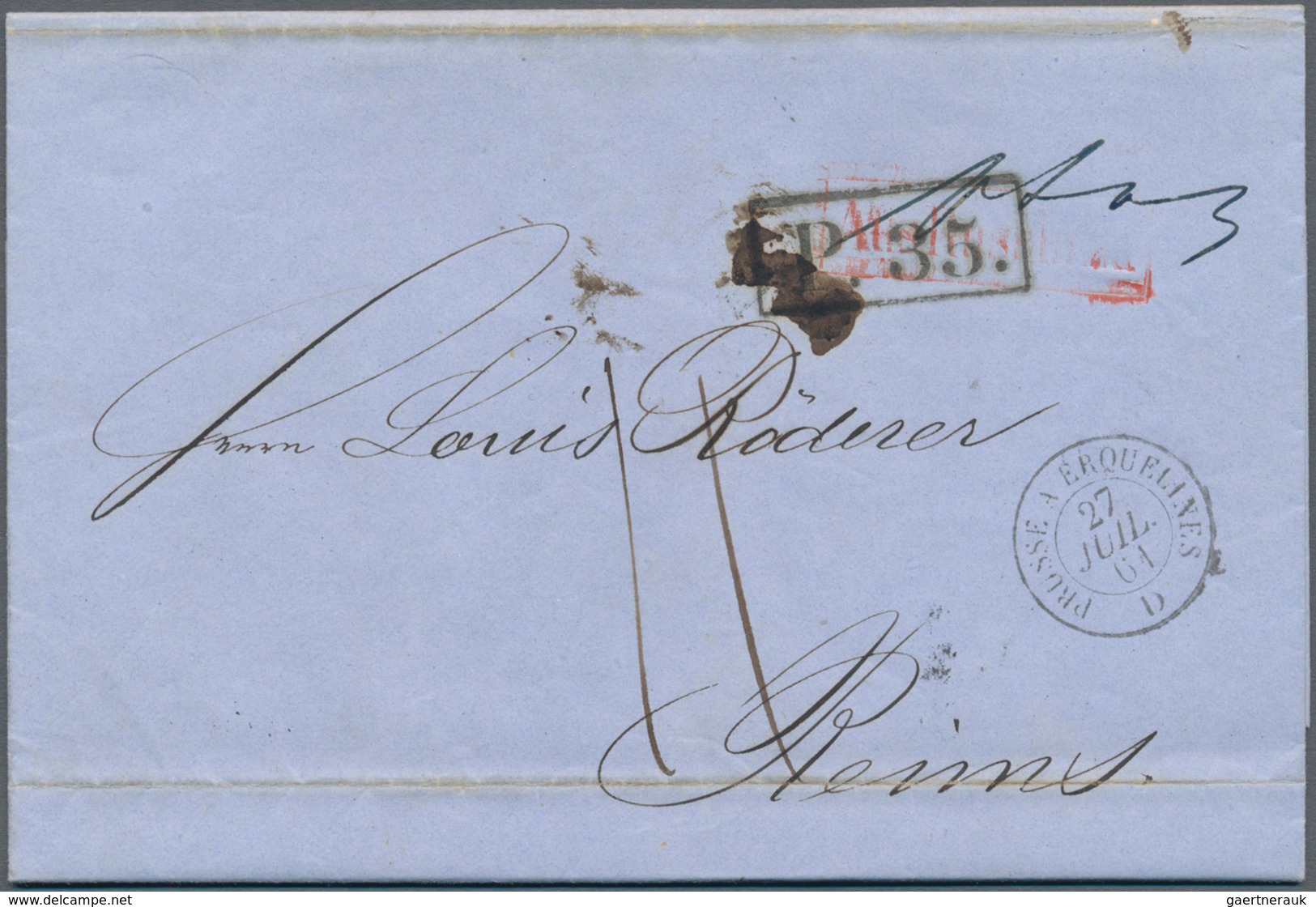 Russland: 1863/1866, Four Folded Letters From RIGA Adressed To Roederer In Reims Bearing Different T - Cartas & Documentos