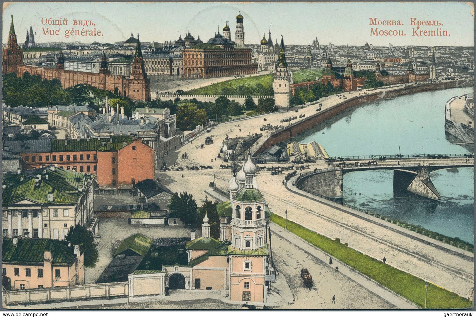 Russland: 1909 Pc With View Of Kreml From Tuchkovo (Mosc. Gub.) Via Funchal To Banana Belgian Congo - Brieven En Documenten