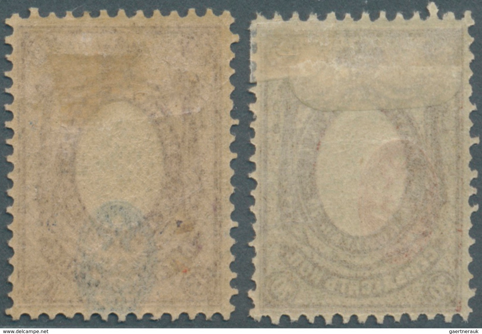 Russland: 1908/18, 15 K Brown Lilac/blue And 70 K Red Brown/red, 2 Items With Strong Centerpiece Shi - Brieven En Documenten
