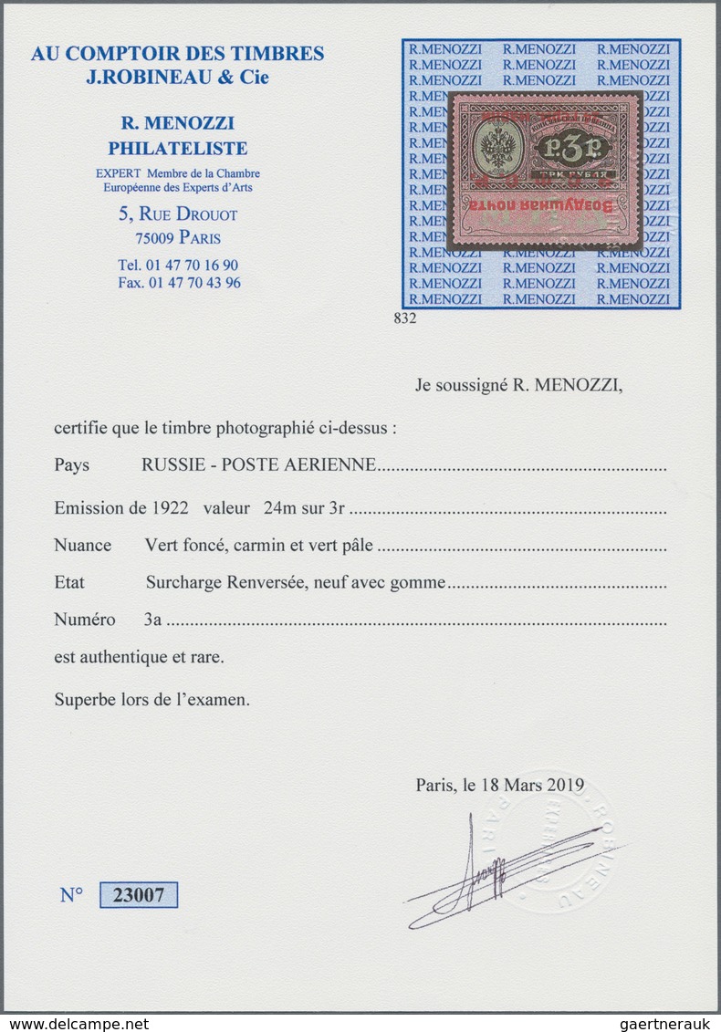 Russland - Dienstmarken: Russian Consular Airpost, 1922 24m On 3r, Type II, Position 16, SURCHARGE I - Tribunaal-diensten