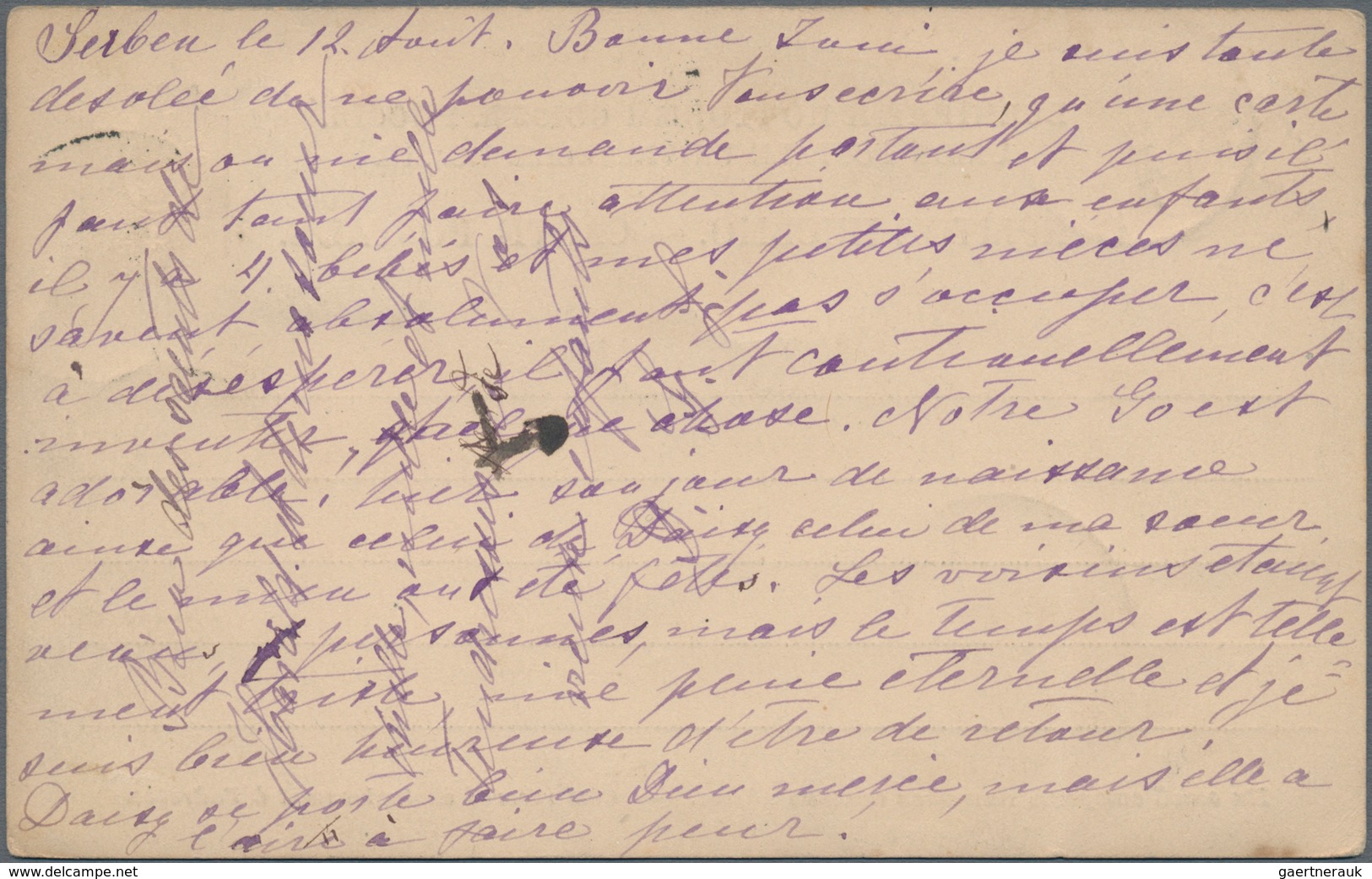 Russland - Wendensche Kreispost: 1908, 2 K. Canc. Pen Cross In Combination W. State Posts Stationery - Andere & Zonder Classificatie