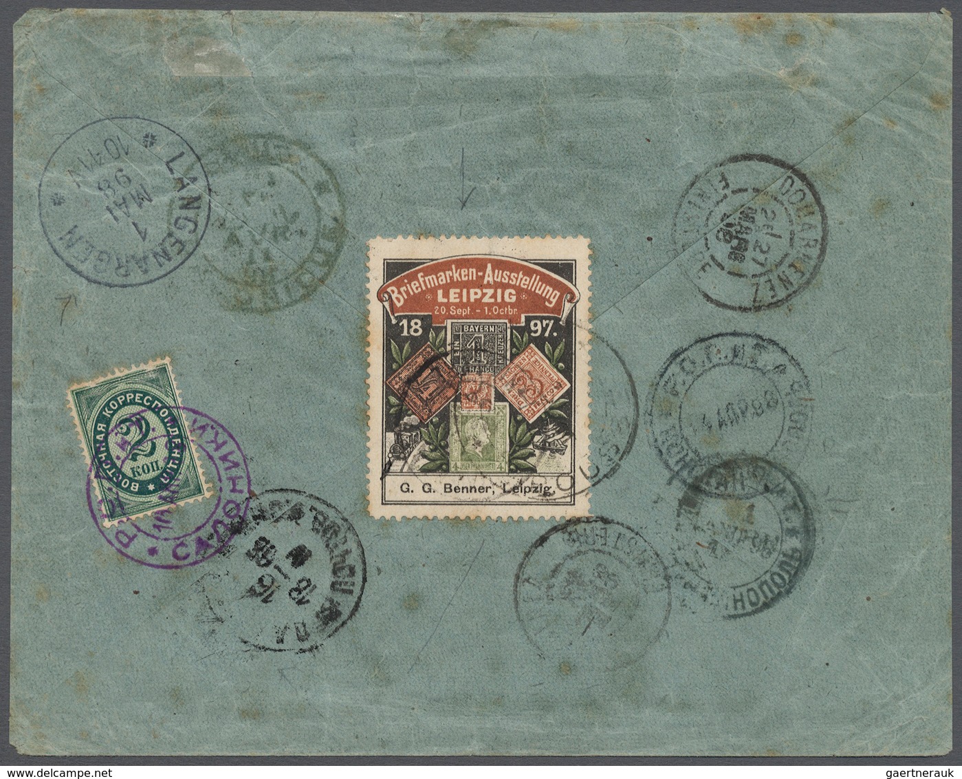 Russische Post In Der Levante - Staatspost: 1898, Cover From LANGENARGEN / GERMANY Underpaid With 10 - Levant