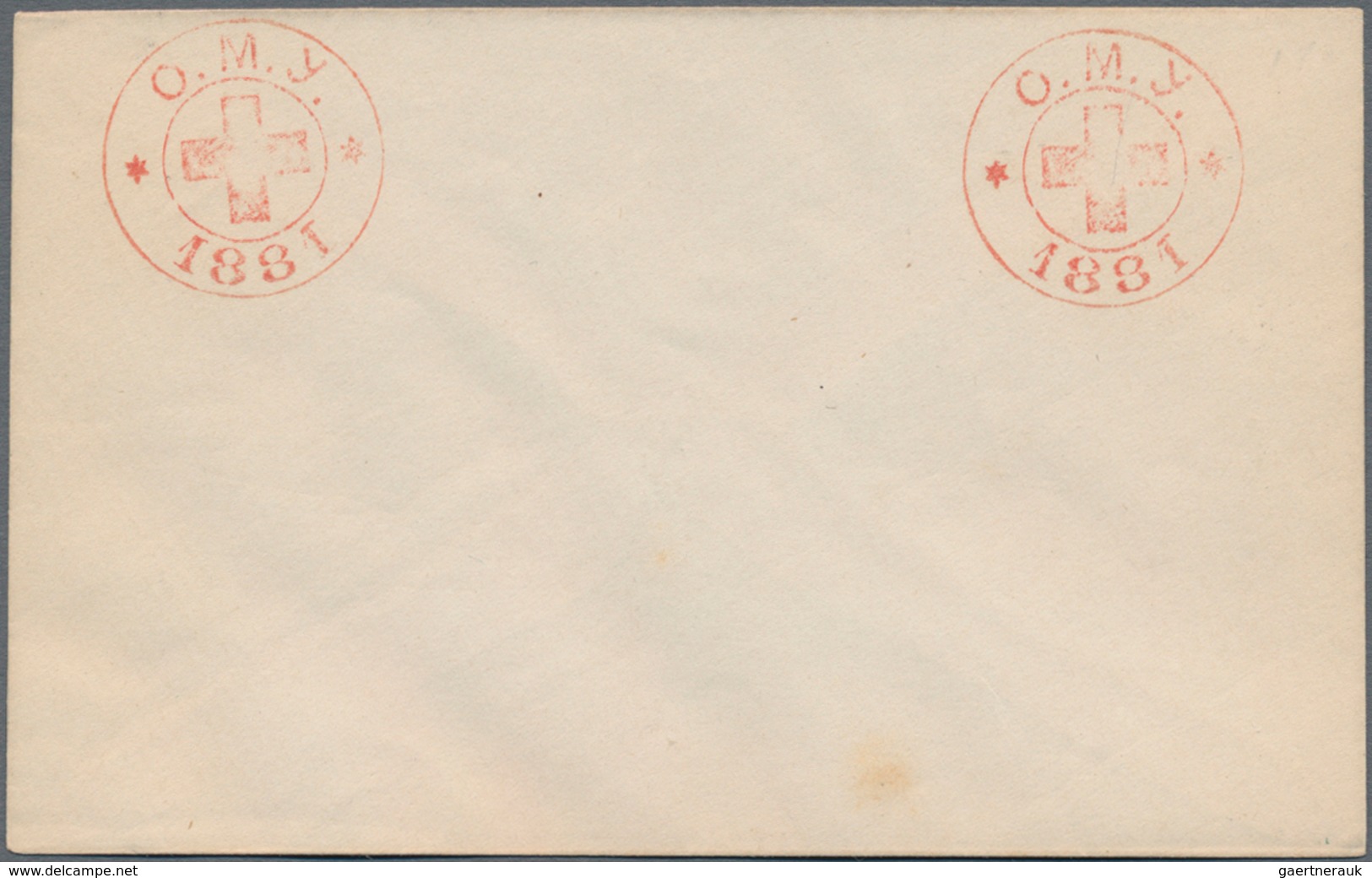 Russland - Ganzsachen: 1881/84 Four Unused Postal Stationery Envelopes All Red Cross Of Odessa, Diff - Postwaardestukken