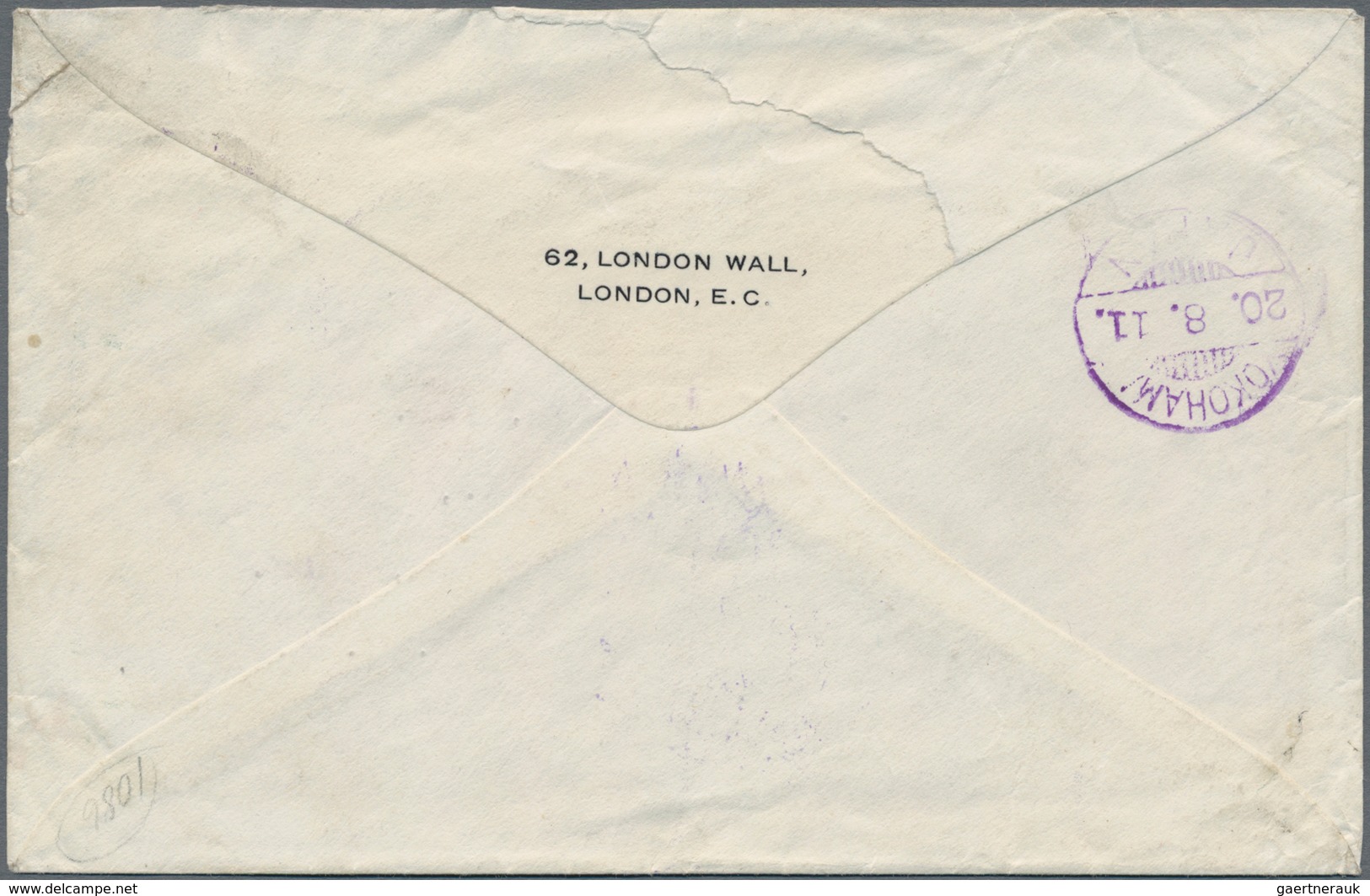 Russland - Schiffspost: 1911, Oval Violet "VLADIVOSTOK-TSURUGA PAROKH. 'e' 4 8 11" (Tchil. Fig. 690) - Andere & Zonder Classificatie