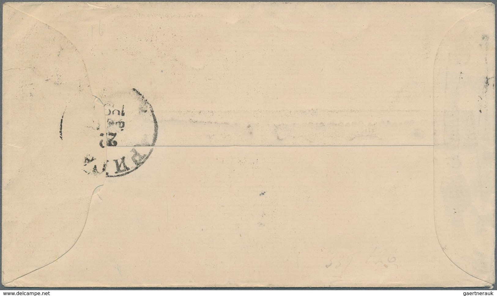 Russland - Besonderheiten: 1896 Incoming Mail Pse From Hull To Riga With Arrival Cancel And Rare Cen - Andere & Zonder Classificatie