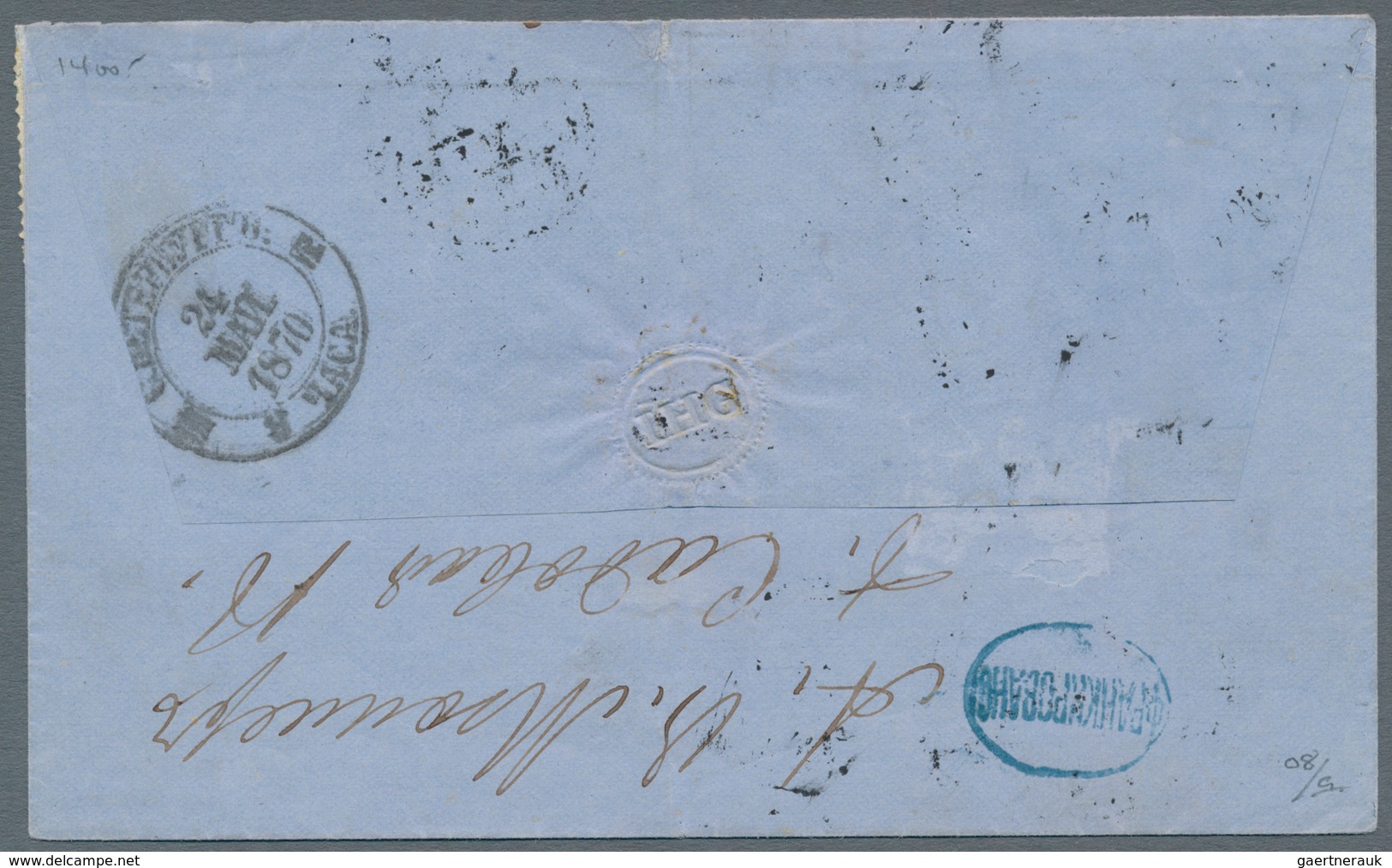 Schweden: 1870 Destination RUSSIA: Folded Cover From Stockholm To St. Petersburg Franked By 'Coat Of - Used Stamps