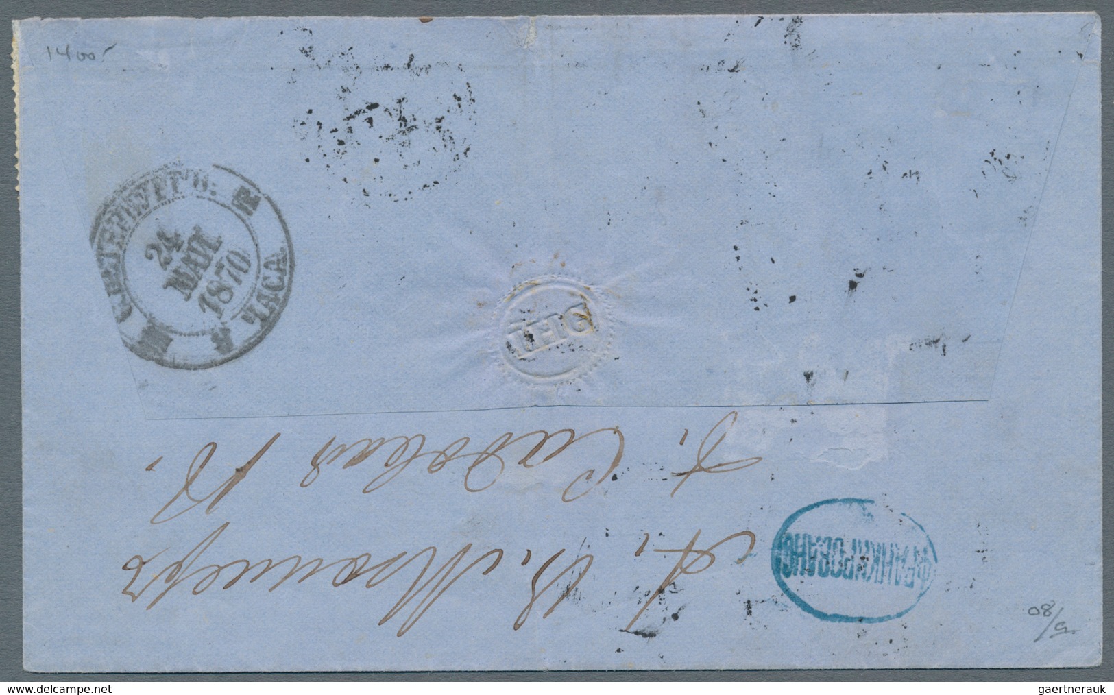 Schweden: 1870 Destination RUSSIA: Folded Cover From Stockholm To St. Petersburg Franked By 'Coat Of - Gebruikt