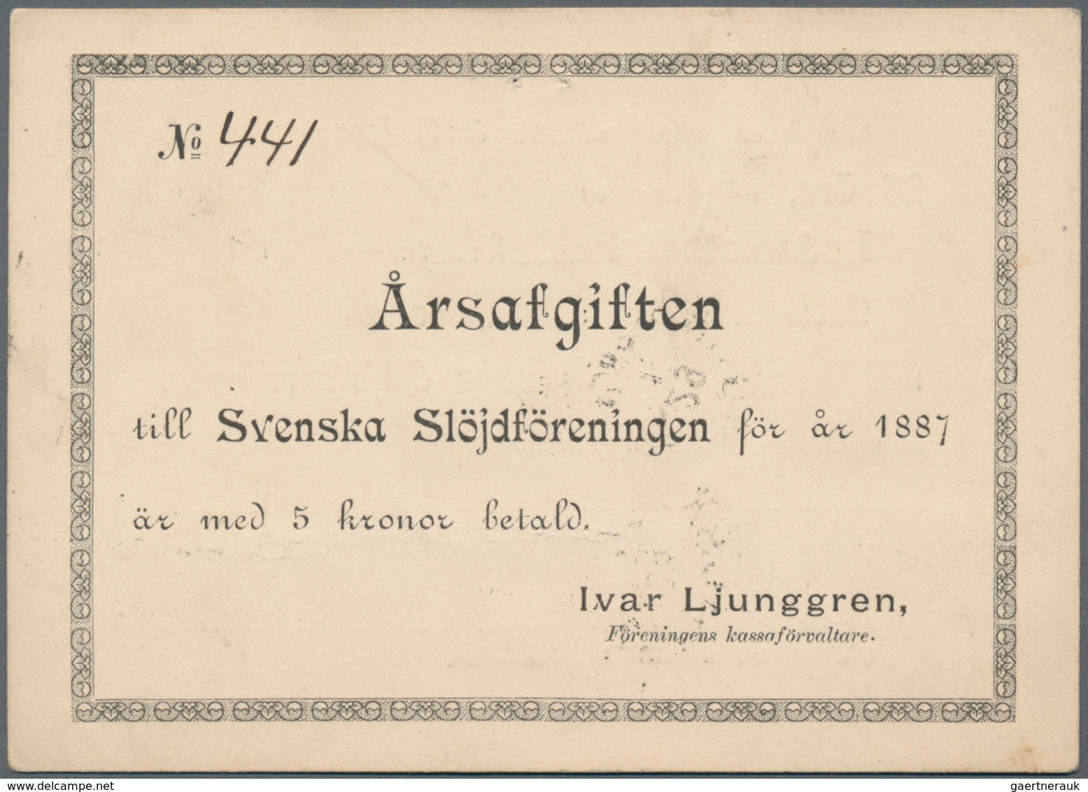 Schweden: 1887 C.O.D. Printed Matter (Postförskottstryksaker) From Stockholm To Nääs Via Alingsås, F - Gebruikt