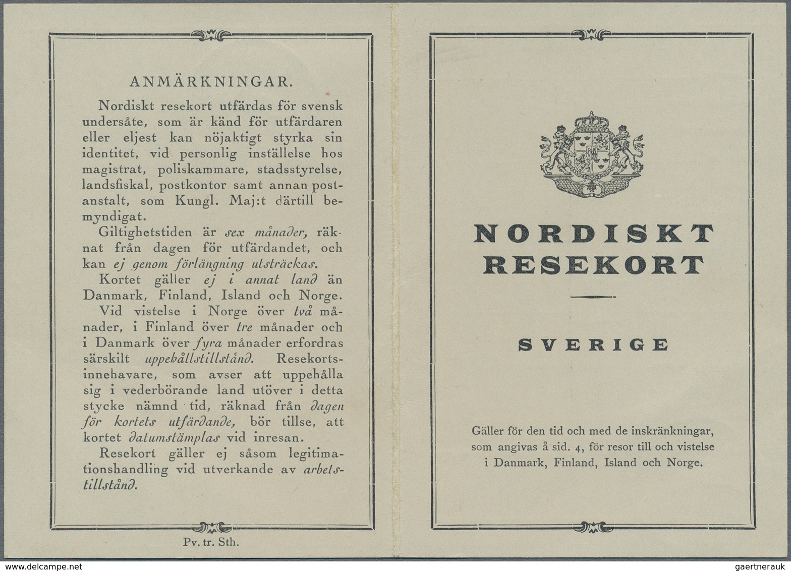 Schweden: 1939, 25 Öre Brown Horizontal Pair With Circle Stamp GÖTEBORG On "Nordiskt Resekort" And V - Gebruikt