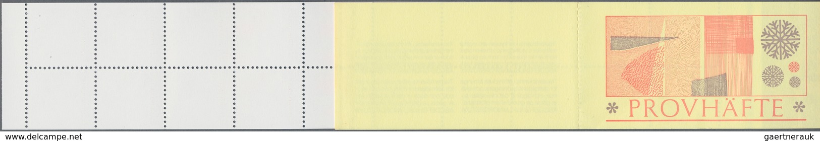 Schweden - Markenheftchen: 1977 (?) Complete Test Booklet (Provhäfte) Containg 20 Test Stamps Printe - 1951-80