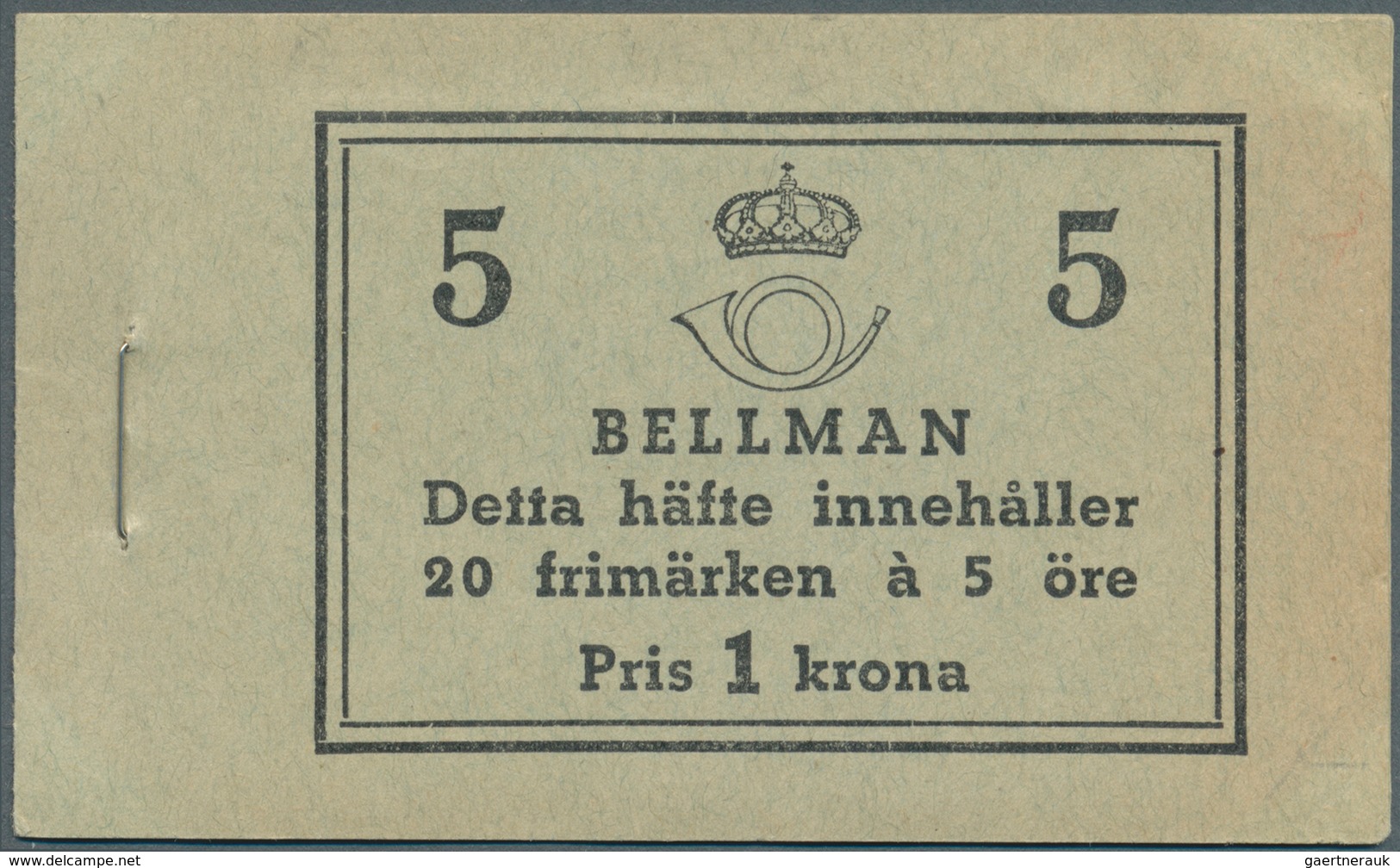 Schweden - Markenheftchen: 1940, Carl Michael Bellman, Complete Stamp Booklet ‚Pris 1 Krona‘ (with B - 1951-80