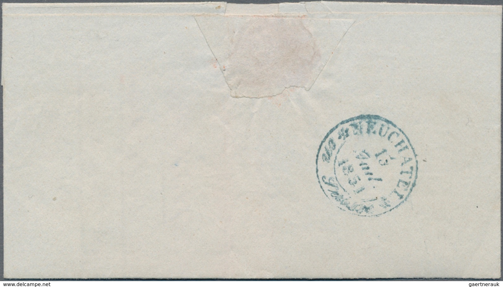 Schweiz: 1850 Poste Locale 2½ Rp. Tiefschwarz/braunrot (Type 6 Mit KE) In Kombination Mit Ortspost 2 - Used Stamps