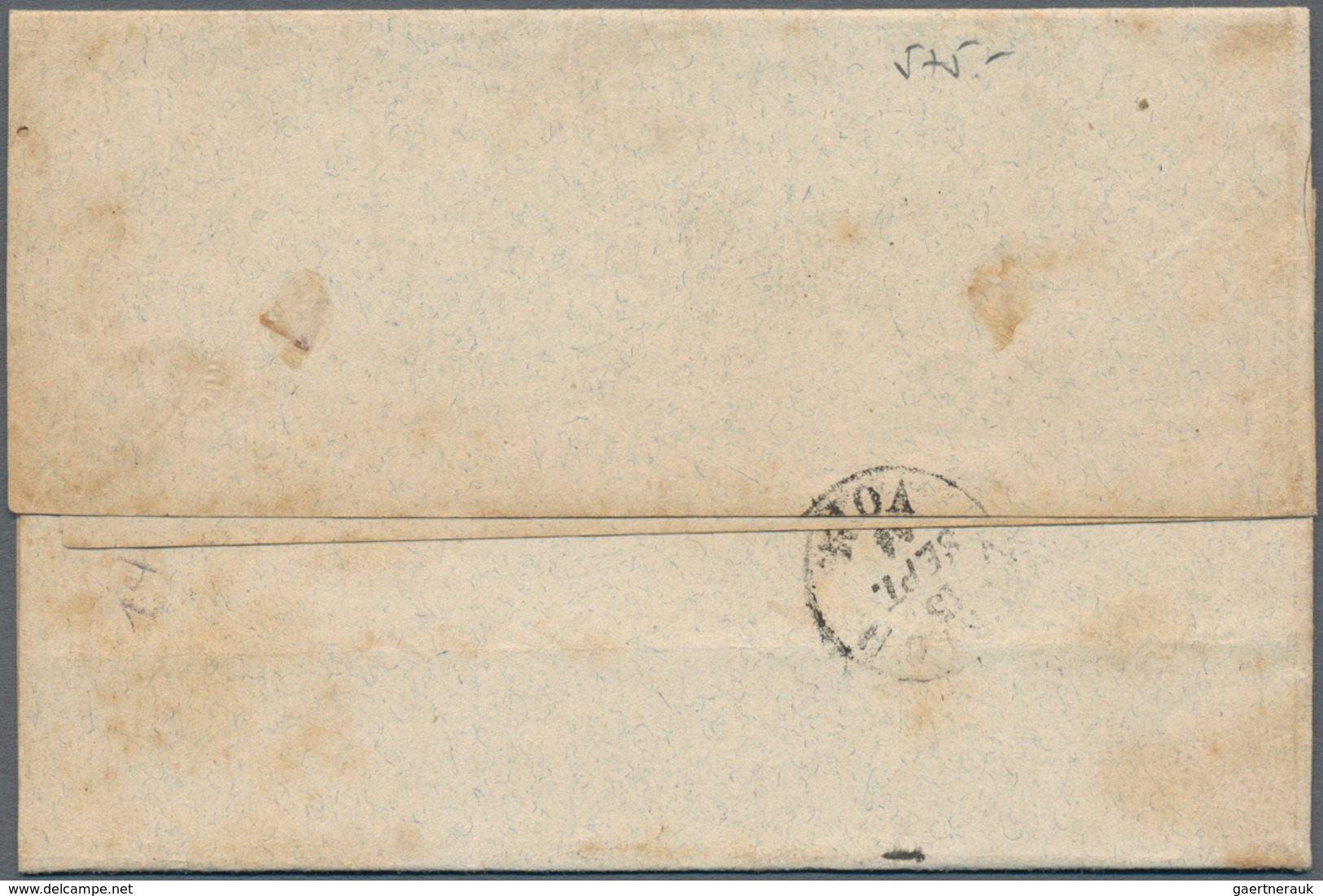 Schweiz: 1850/52 Rayon I 5 Rp. Rot/hellblau, T. 34, Stein C1-LO Und Rayon III 15 Rp., Type 3, Zusamm - Used Stamps