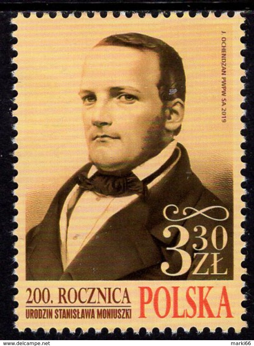 Poland - 2019 - 200th Anniversary Since Birth Of Stanisław Moniuszko, Polish Composer - Mint Stamp - Neufs