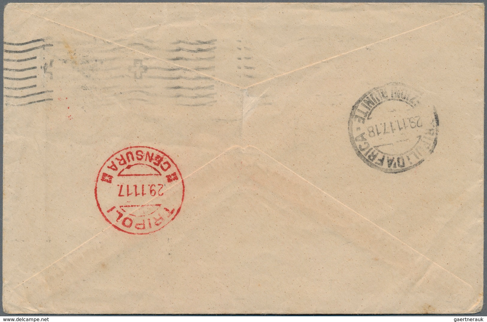 Schweiz: 1917 Destination Italienisch-Libyen: Firmenumschlag Von 'Schweizer & Co.' In Luzern, Franki - Used Stamps