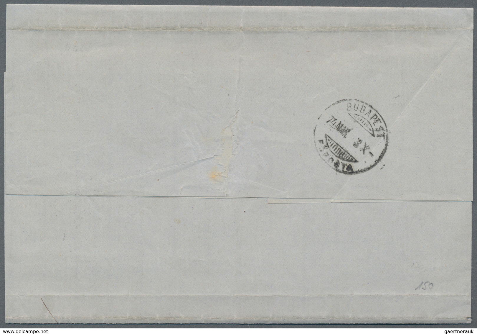 Serbien: 1874, 25 Pa Dull Rose, Perf. 9 1/2 : 12, Single Franking On Folded Letter-sheet From BEOGRA - Servië