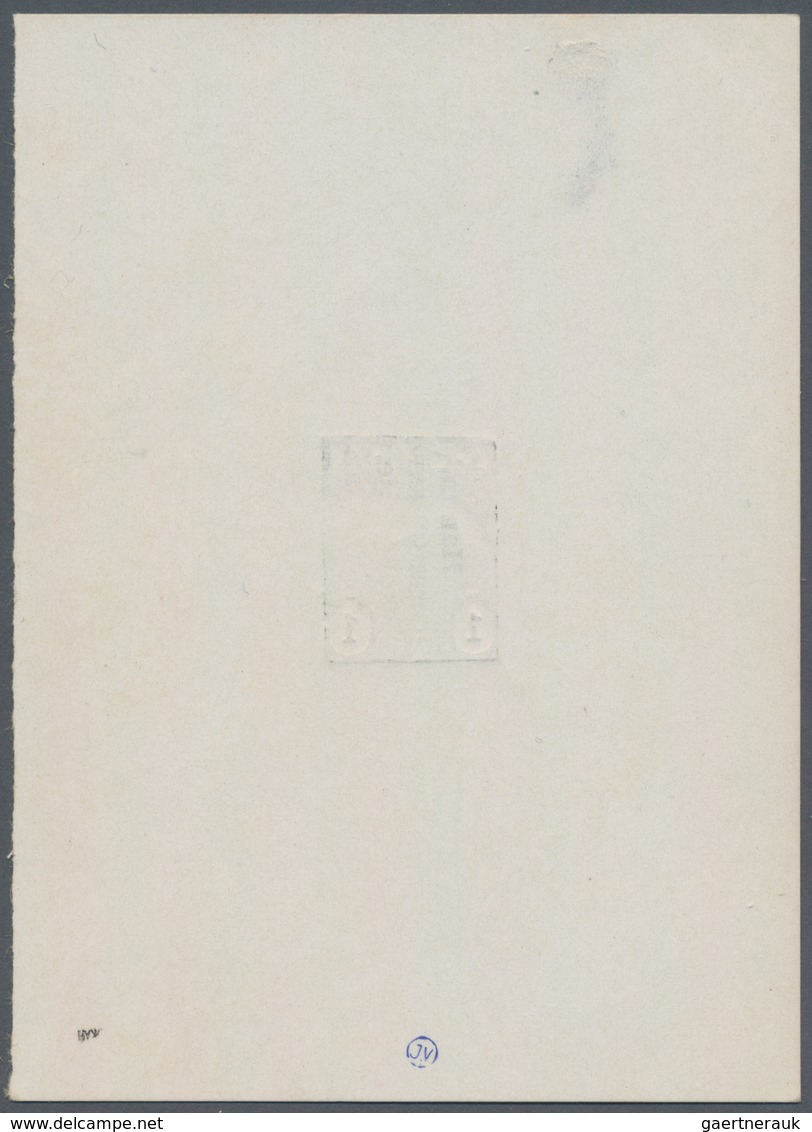 Serbien: 1901. King Alexander. DIE PROOF. 1 Para Black. IMPERFORATED, White Chalky Carton Paper, 74 - Serbia