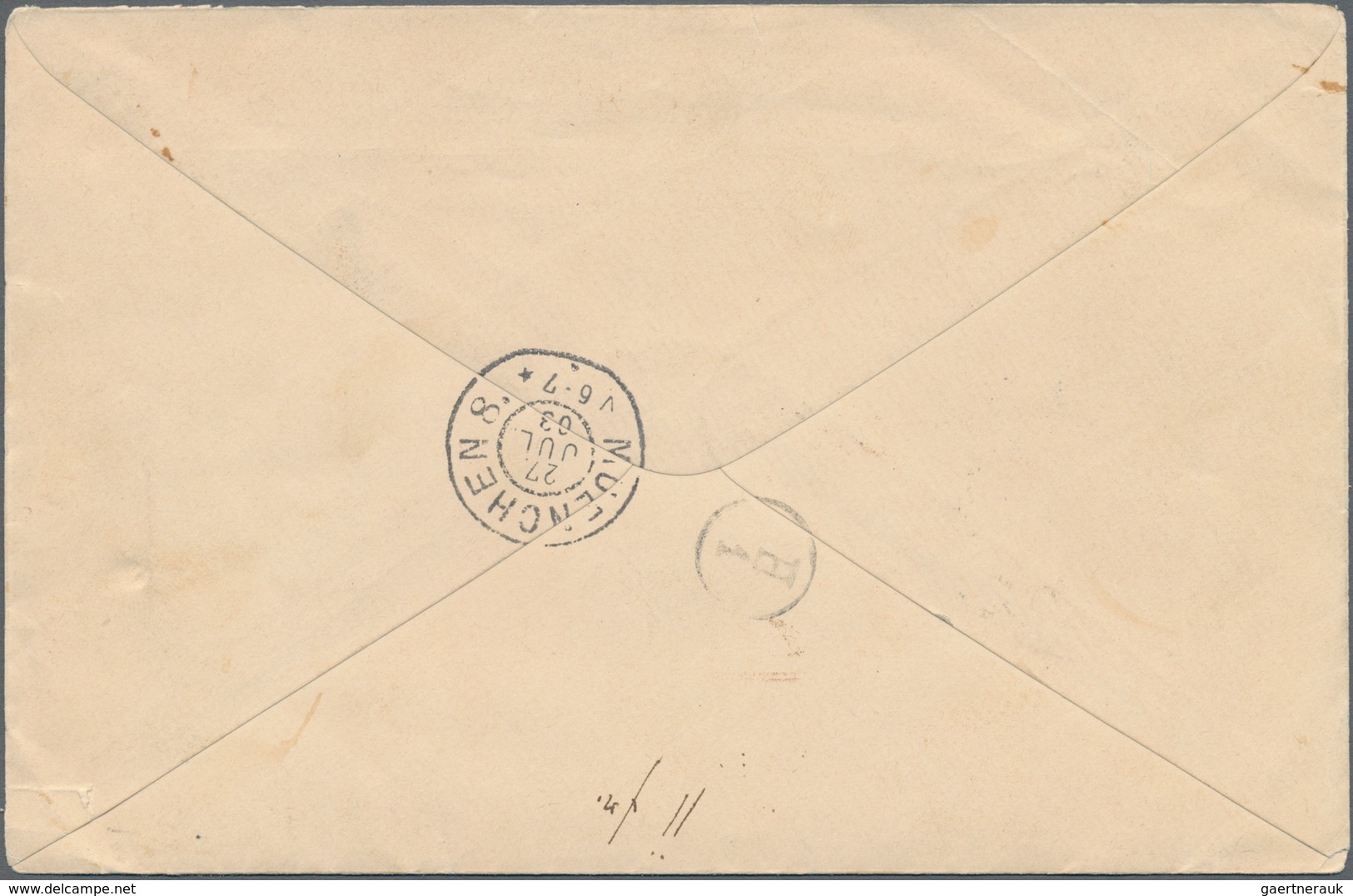 Serbien: 1903, Mourning Issue, 5pa.-5din., Attractive Franking Of Eleven Values On Registered Cover - Serbien