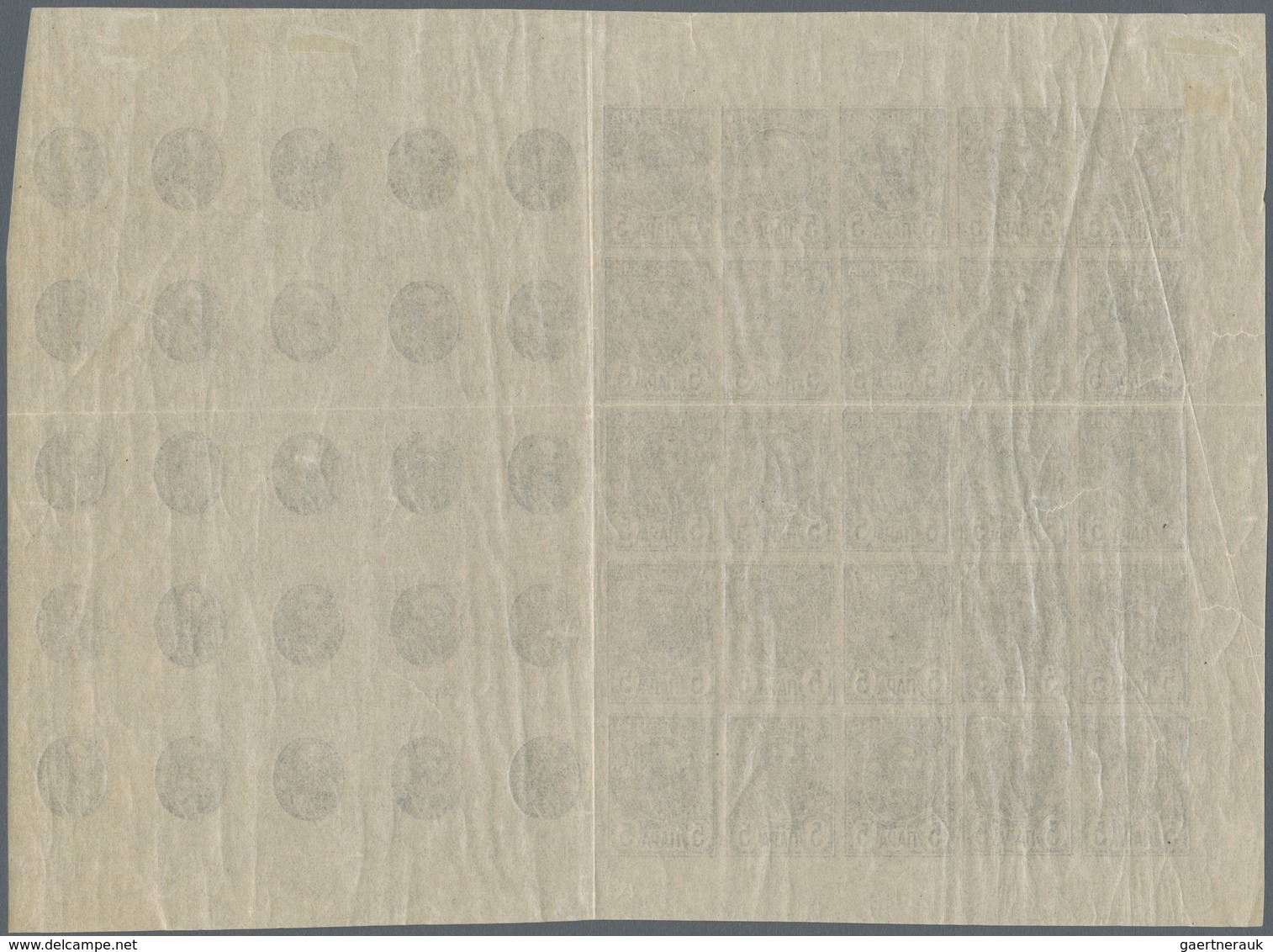 Serbien: 1905, King Peter I., Combined Proof Sheet In Black, Showing 25 Full Designs Of 5pa. Value A - Servië