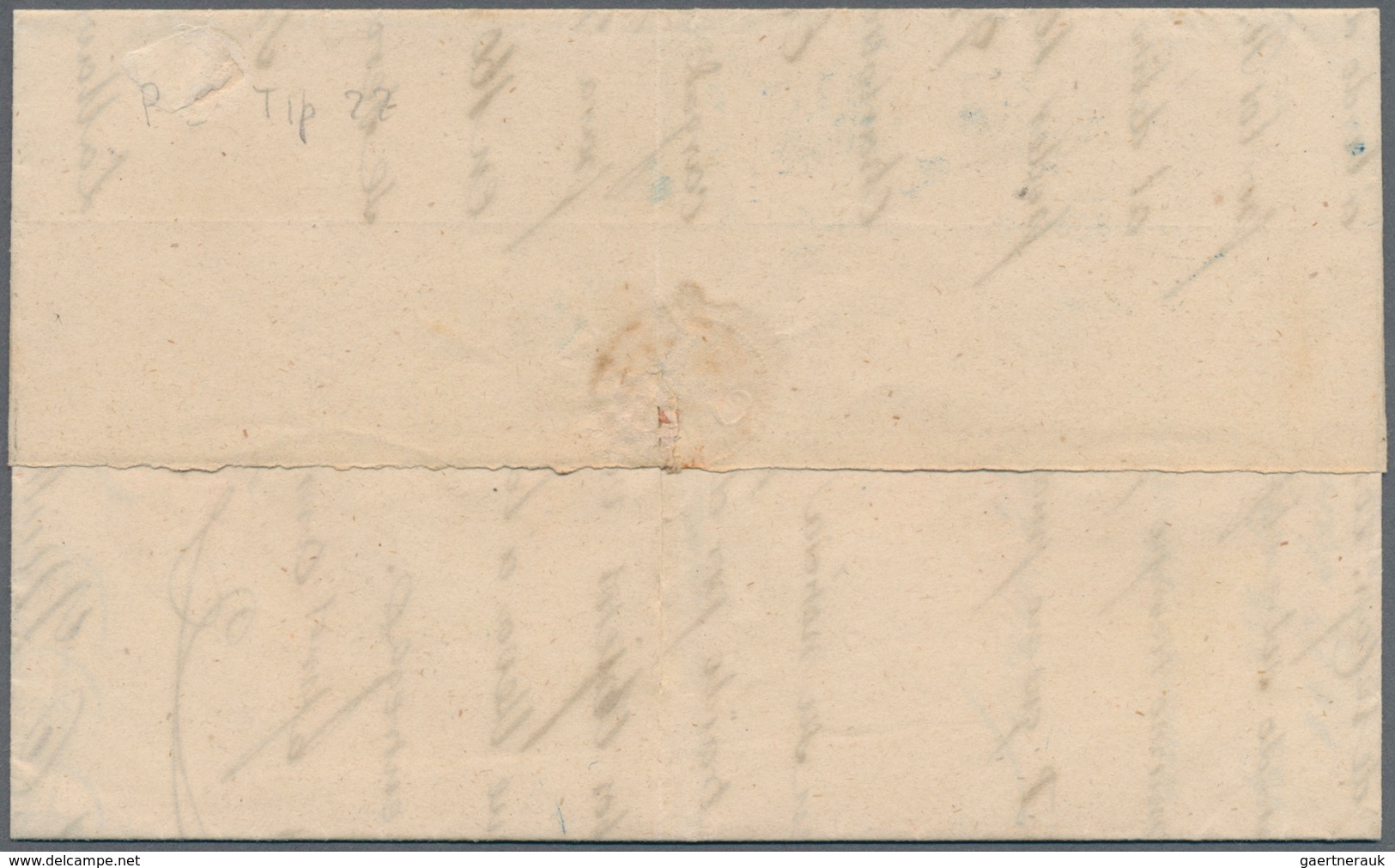 Spanien: 1850, 6cs. Black, Fresh Colour, Cut Into At Right Otherwise Full Margins, Single Franking O - Andere & Zonder Classificatie