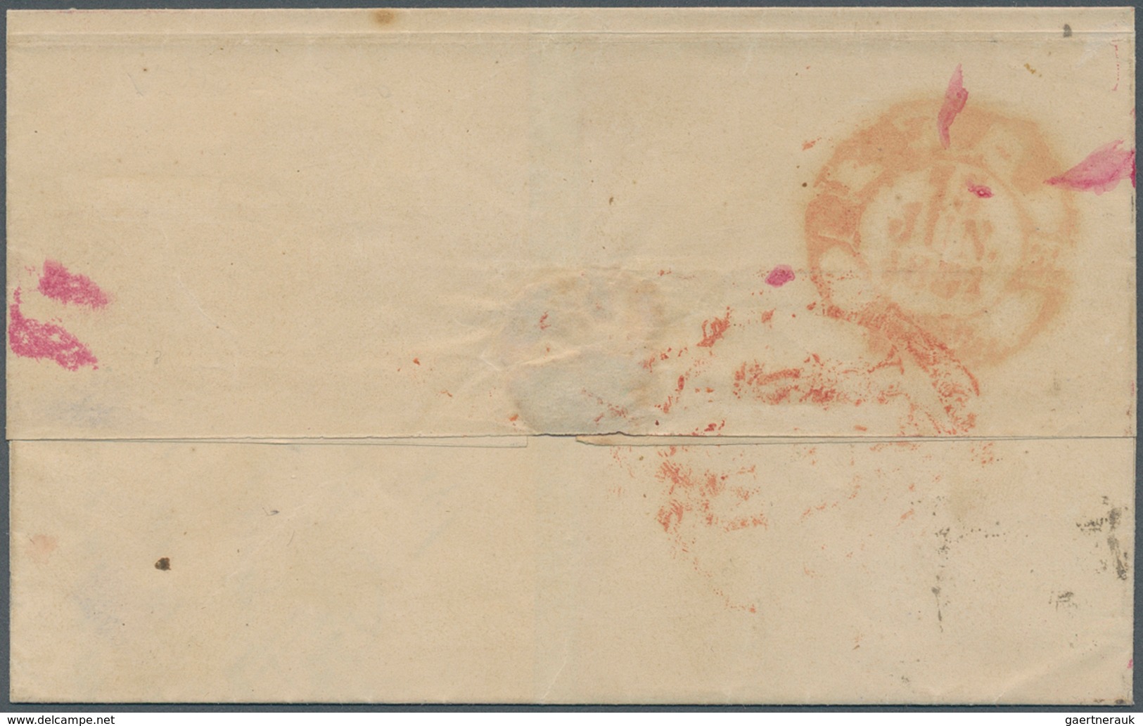 Spanien: 1851, 6 C Black On Folded Letter From Madrid To Cádiz. Clear Postmark And Prephila Red Date - Other & Unclassified