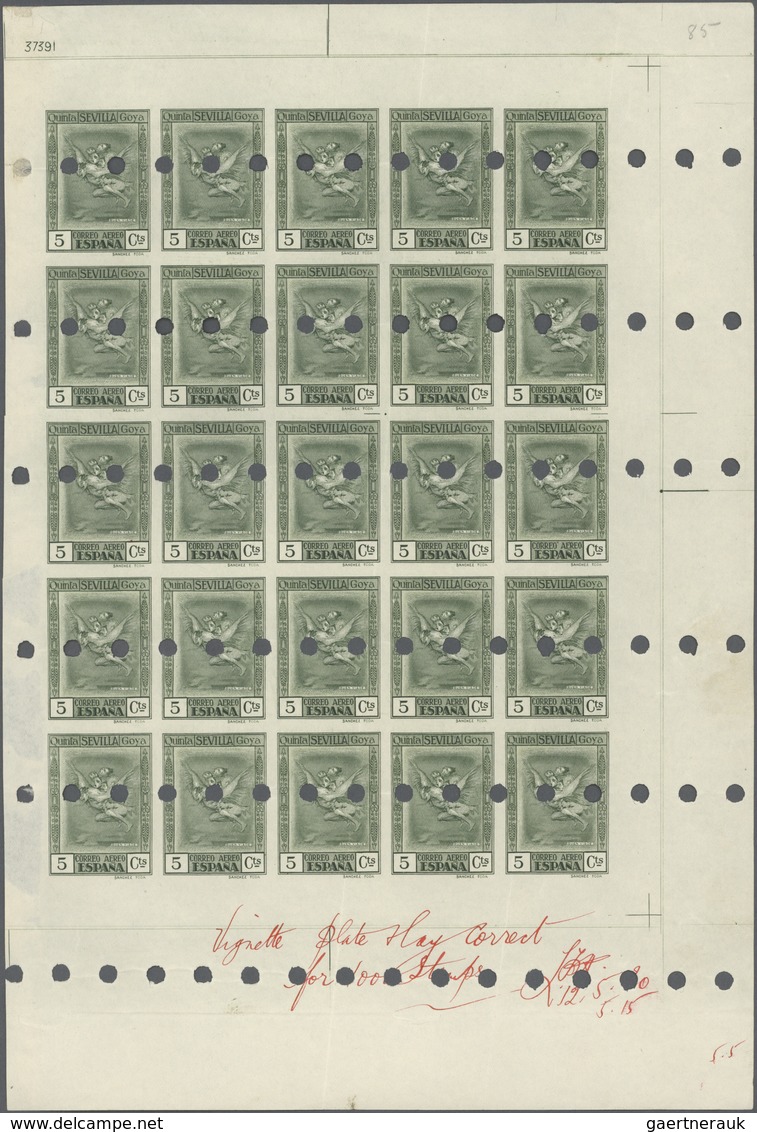 Spanien: 1930, Death Centenary Of Goya, 5c. To 10pts. And Express Stamp 20c., Set Of Ten Different I - Andere & Zonder Classificatie