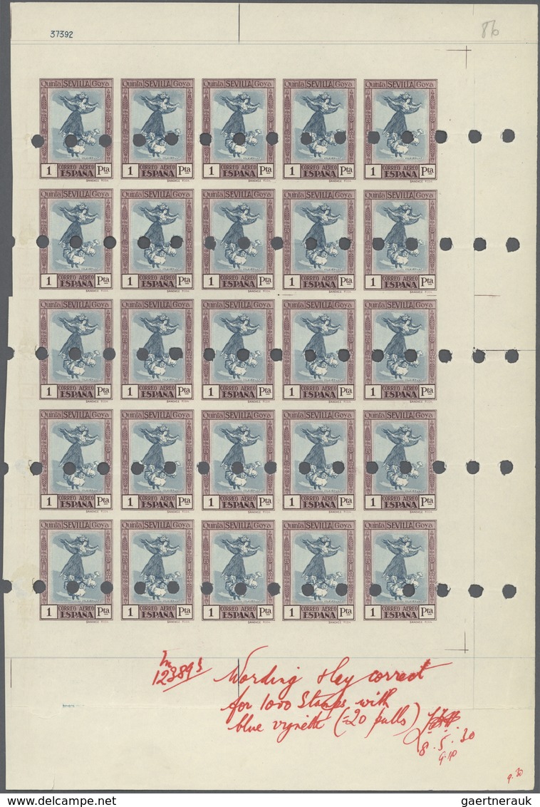 Spanien: 1930, Death Centenary Of Goya, 5c. To 10pts. And Express Stamp 20c., Set Of Ten Different I - Other & Unclassified