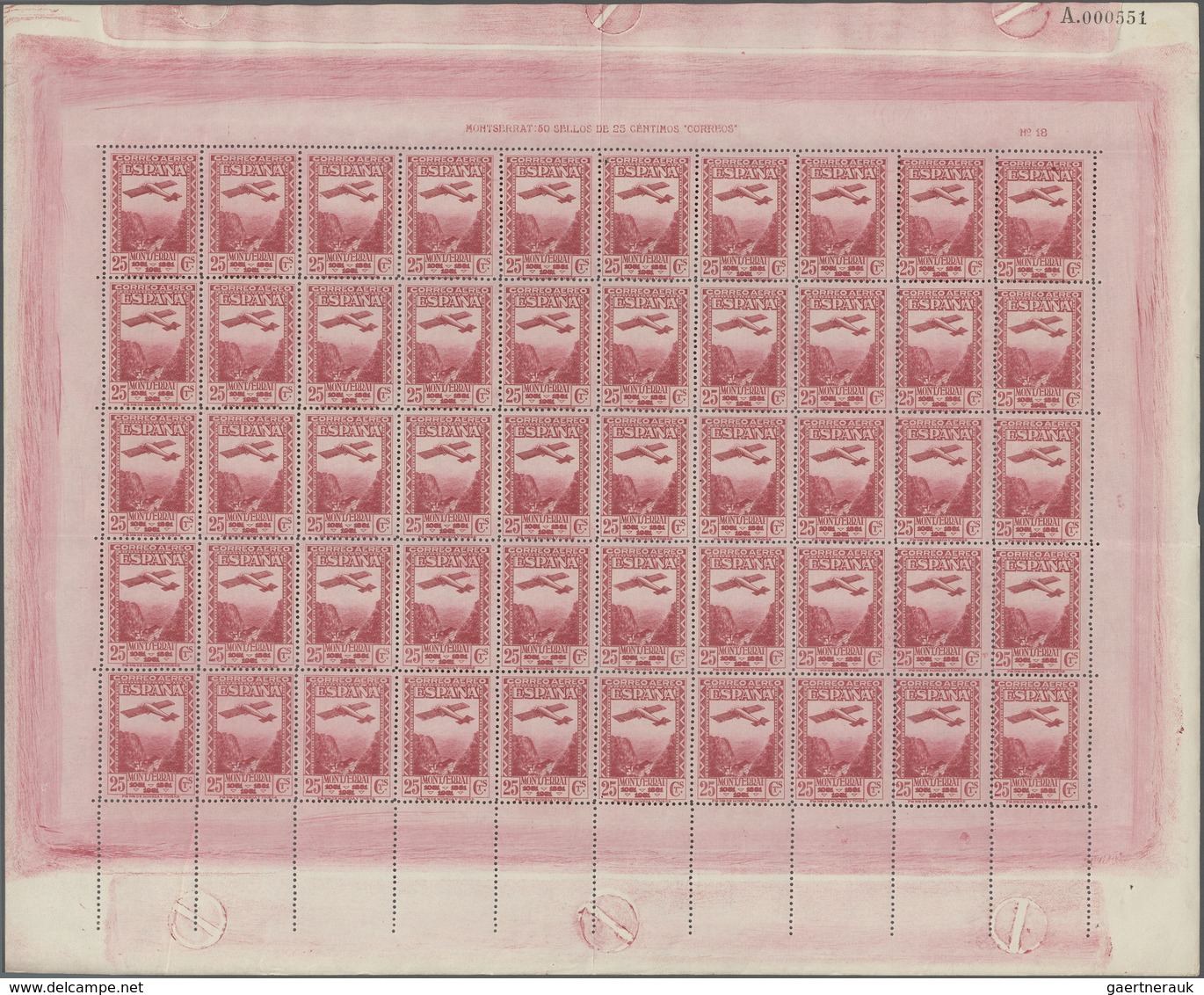 Spanien: 1931, 900 Years Montserrat Monastery Airmail Stamps Perf. 11¼ Complete Set Of Five In Compl - Andere & Zonder Classificatie