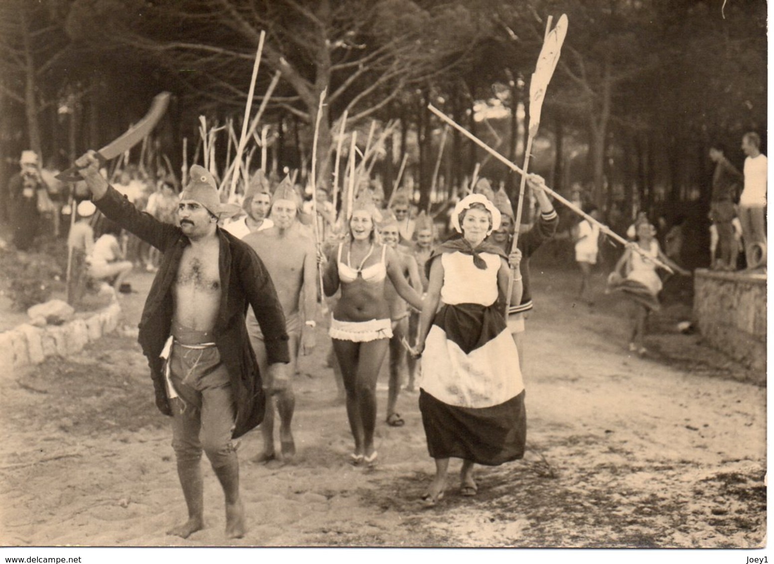 1 Photo De Vacances,14 Juillet à Caprera,fin Années 50, Format 10/15 - Persone Anonimi