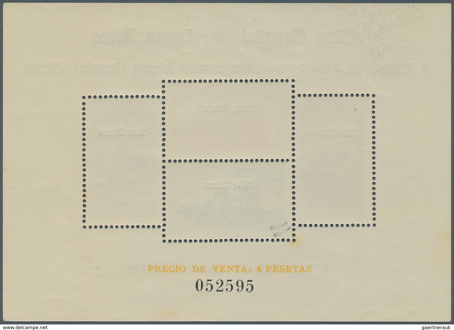 Spanien: 1938, "Viva Espagna", Airmail Minisheet "Historical Buildiungs" With DOULBE Airmail Surchar - Andere & Zonder Classificatie