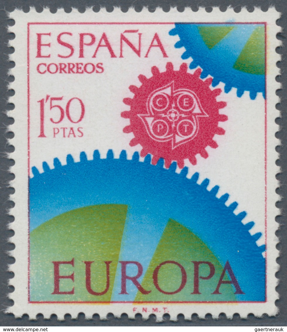Spanien: 1967, 1.50 Pts. "Europa Cept" In Differing Colours "red, Green And Blue", Mint Never Hinged - Andere & Zonder Classificatie