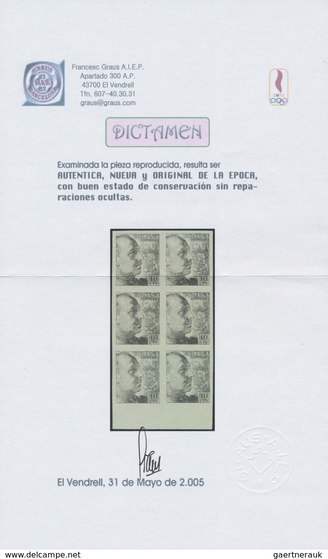 Spanien - Zwangszuschlagsmarken Des Staates: 1939, Compulsory Surtax Stamp General Franco 10c. IMPER - Oorlogstaks