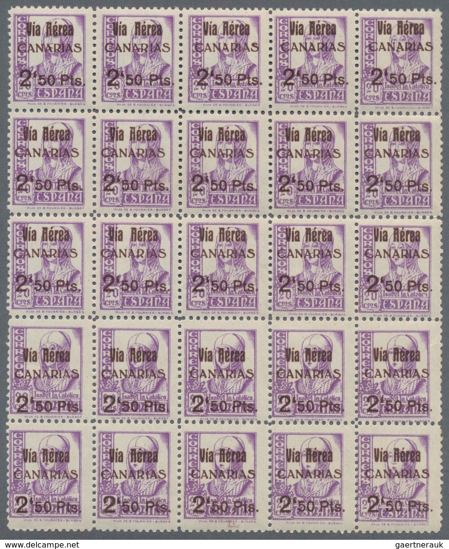 Spanien - Kanarische Inseln (1936/38): Flugpostmarken: 1938, Queen Isabella I. 20c. Violet With Blac - Brieven En Documenten